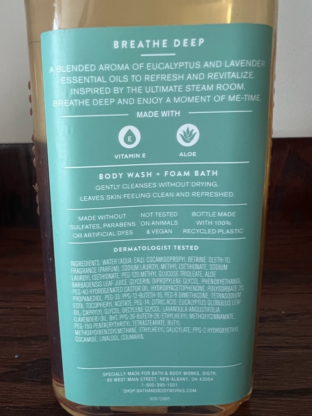Bath and Body Works Breathe Deep Eucalyptus & Lavender Body Wash - Picture 3 of 4